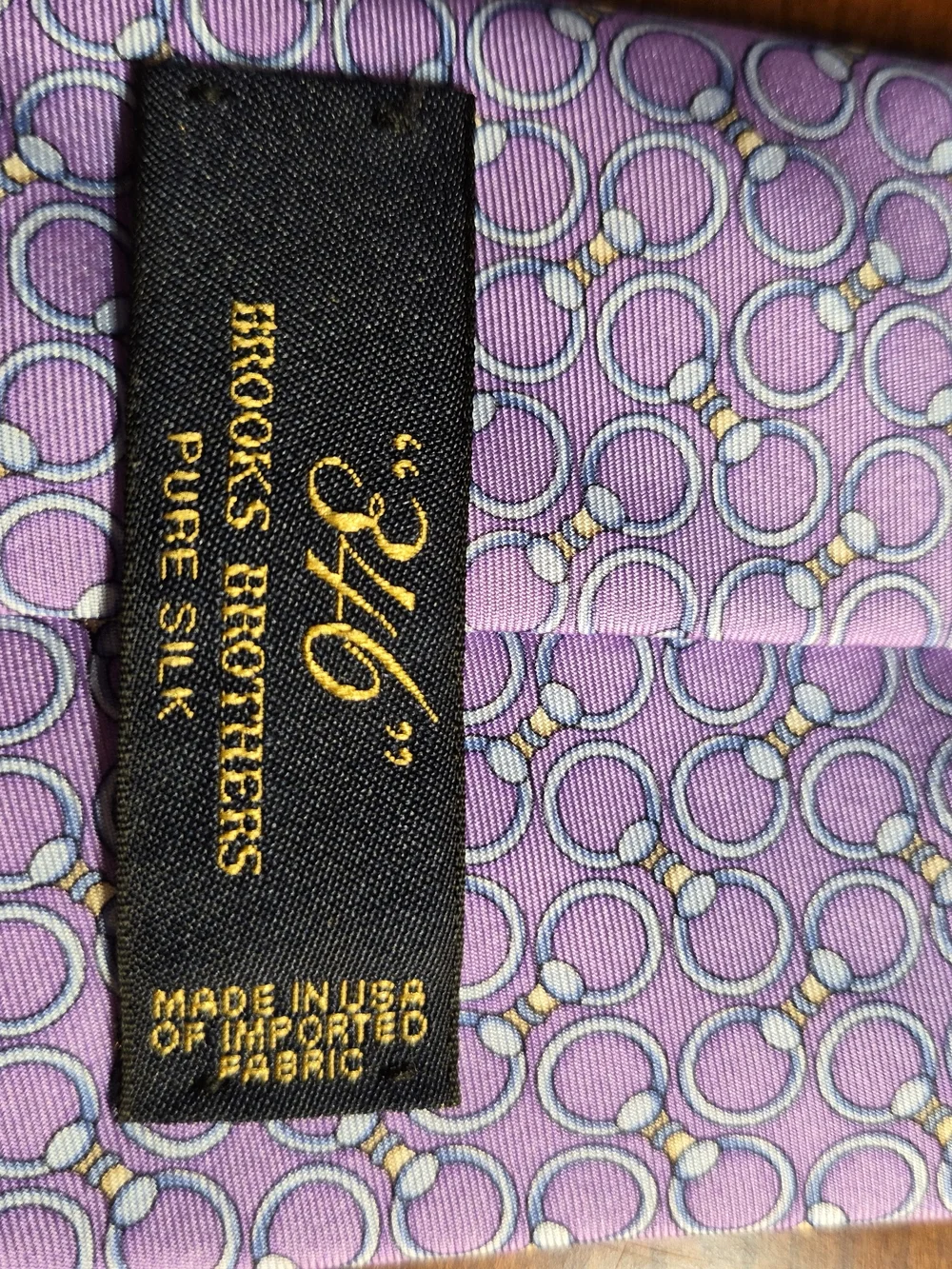 Brooks Brothers Lavender Purple Circles Silk Tie